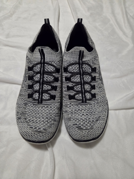 Skechers Shoes - Skechers Women's Slip-On Knit Sneakers - Gray/Black